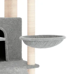vidaXL Kattenmeubel met sisal krabpalen 154 cm lichtgrijs