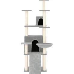 vidaXL Kattenmeubel met sisal krabpalen 154 cm lichtgrijs