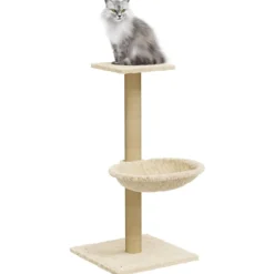 vidaXL Kattenmeubel met sisal krabpaal 74 cm crèmekleurig