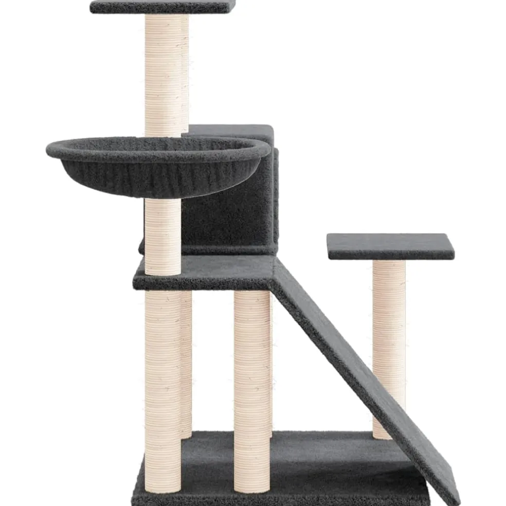 vidaXL Kattenmeubel met sisal krabpalen 82 cm donkergrijs