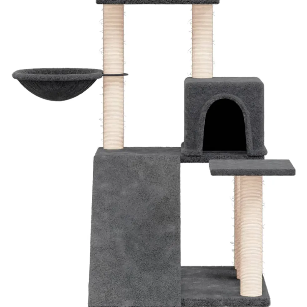 vidaXL Kattenmeubel met sisal krabpalen 82 cm donkergrijs