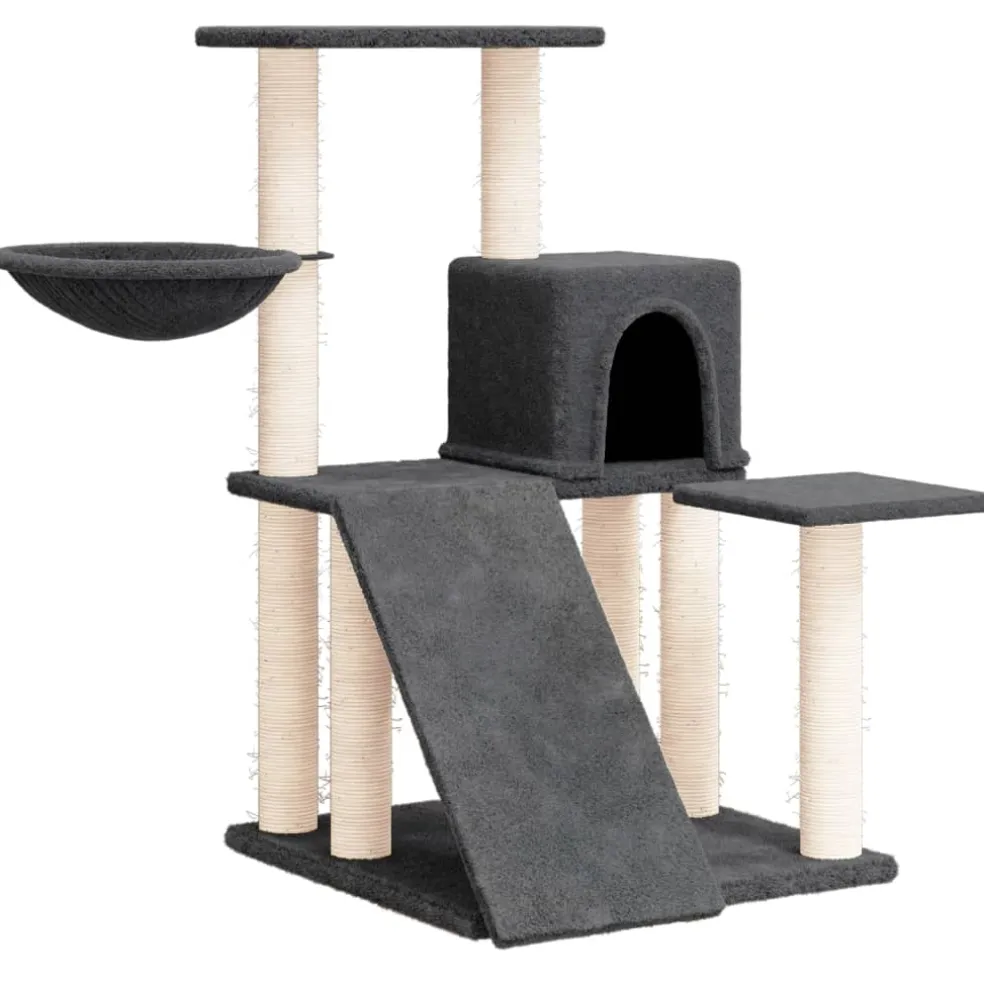 vidaXL Kattenmeubel met sisal krabpalen 82 cm donkergrijs