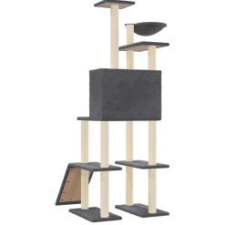 vidaXL Kattenmeubel met sisal krabpalen 73 cm crèmekleurig