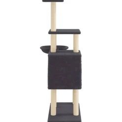 vidaXL Kattenmeubel met sisal krabpalen 131 cm donkergrijs