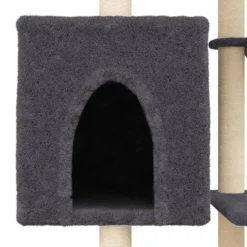 vidaXL Kattenmeubel met sisal krabpalen 131 cm donkergrijs
