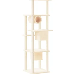vidaXL Kattenmeubel met sisal krabpalen 169 cm crèmekleurig