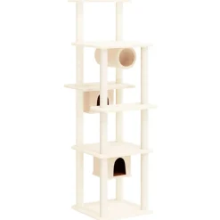 vidaXL Kattenmeubel met sisal krabpalen 169 cm crèmekleurig