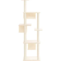 vidaXL Kattenmeubel met sisal krabpalen 169 cm crèmekleurig