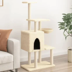 vidaXL Kattenmeubel met sisal krabpalen 122 cm lichtgrijs