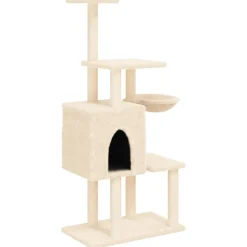 vidaXL Kattenmeubel met sisal krabpalen 122 cm lichtgrijs