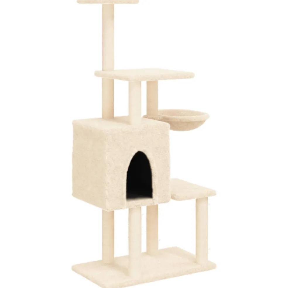 vidaXL Kattenmeubel met sisal krabpalen 122 cm lichtgrijs