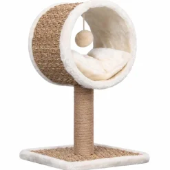 vidaXL Kattenmeubel met tunnel en speeltje 56 cm zeegras