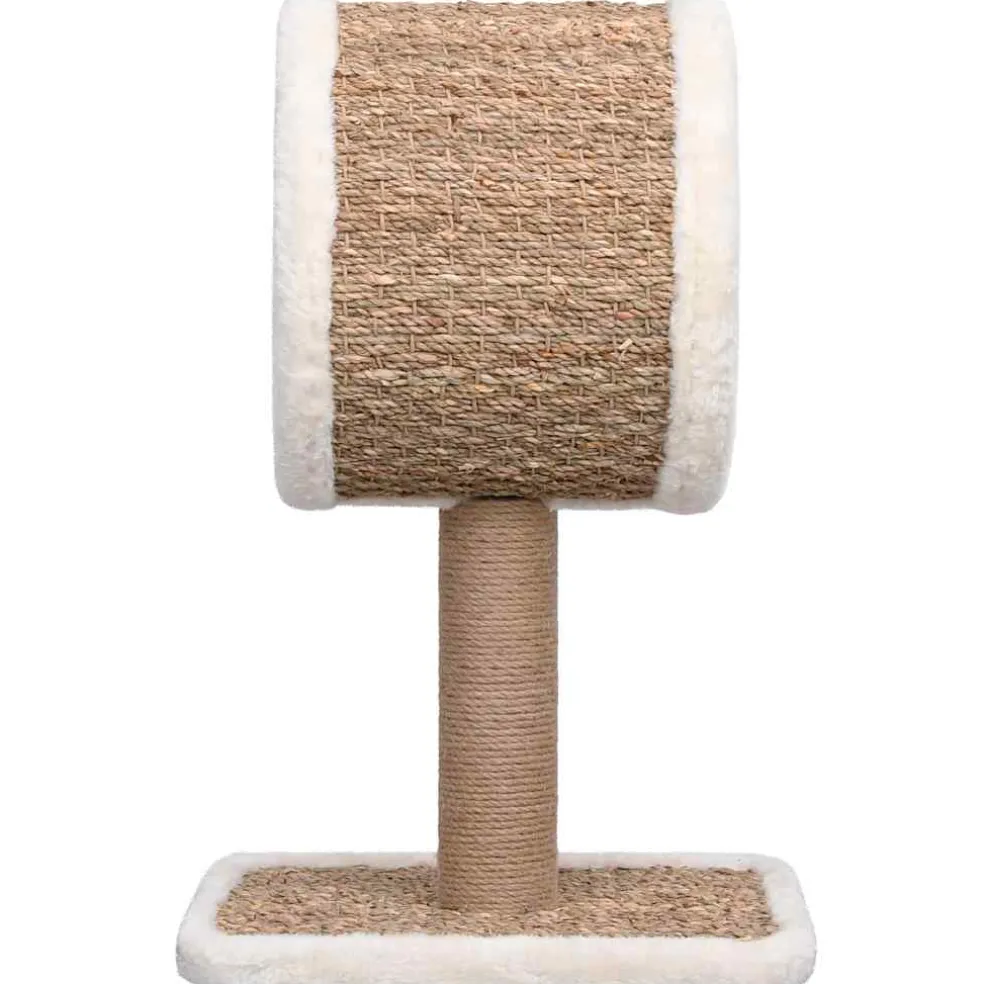 vidaXL Kattenmeubel met tunnel en speeltje 56 cm zeegras