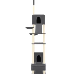 vidaXL Kattenmeubel vloer tot plafond 277-303 cm donkergrijs