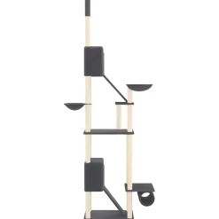 vidaXL Kattenmeubel vloer tot plafond 277-303 cm donkergrijs