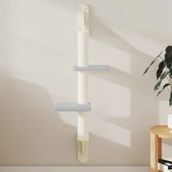 vidaXL Kattenmeubel wandgemonteerd met krabpaal 108 cm lichtgrijs