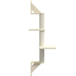 vidaXL Kattenmeubel wandgemonteerd met krabpaal 108 cm crèmekleurig