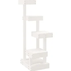 vidaXL Kattenmeubel 45,5x49x103 cm massief grenenhout wit