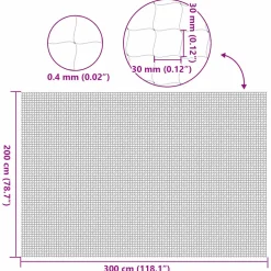 vidaXL Kattennet Transparant 3x2 m Nylon