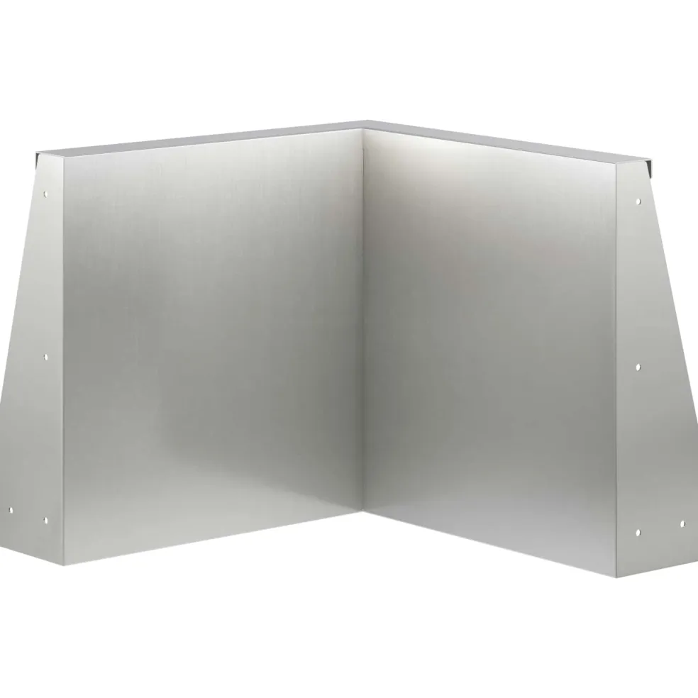 vidaXL Keerwand 2 st 50 x 50 x 30 cm Roestvrij staal zilver