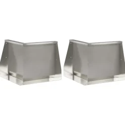 vidaXL Keerwand 2 st 50 x 50 x 30 cm Roestvrij staal zilver