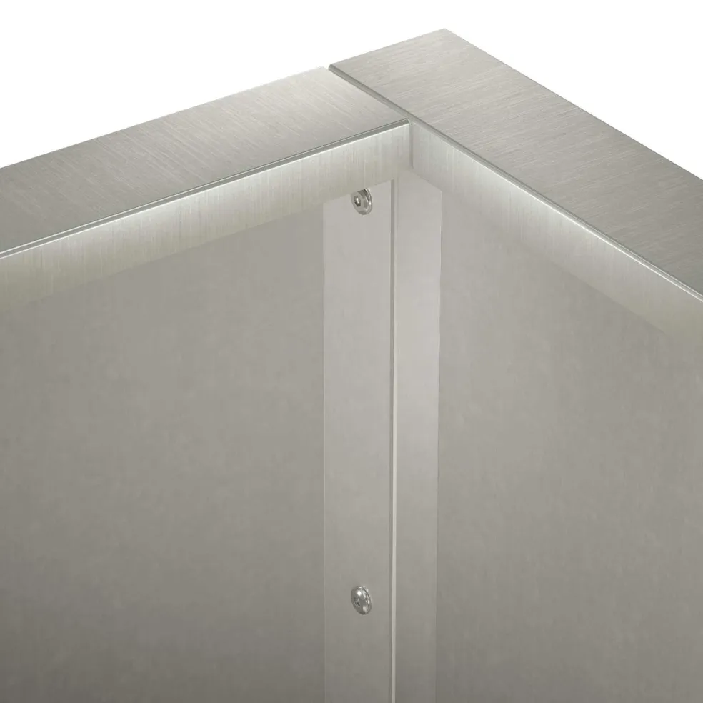 vidaXL Keerwand 2 st 50 x 50 x 30 cm Roestvrij staal zilver