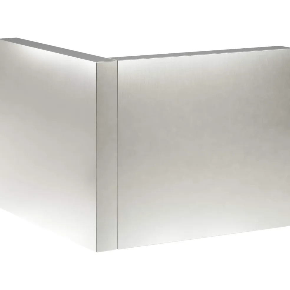 vidaXL Keerwand 2 st 50 x 50 x 30 cm Roestvrij staal zilver