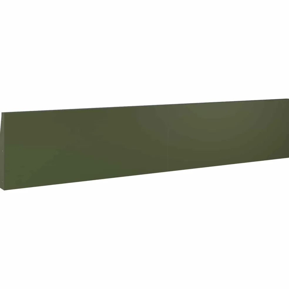 vidaXL Keerwand 6 st 100 x 12 x 30 cm Staal Olijfgroen