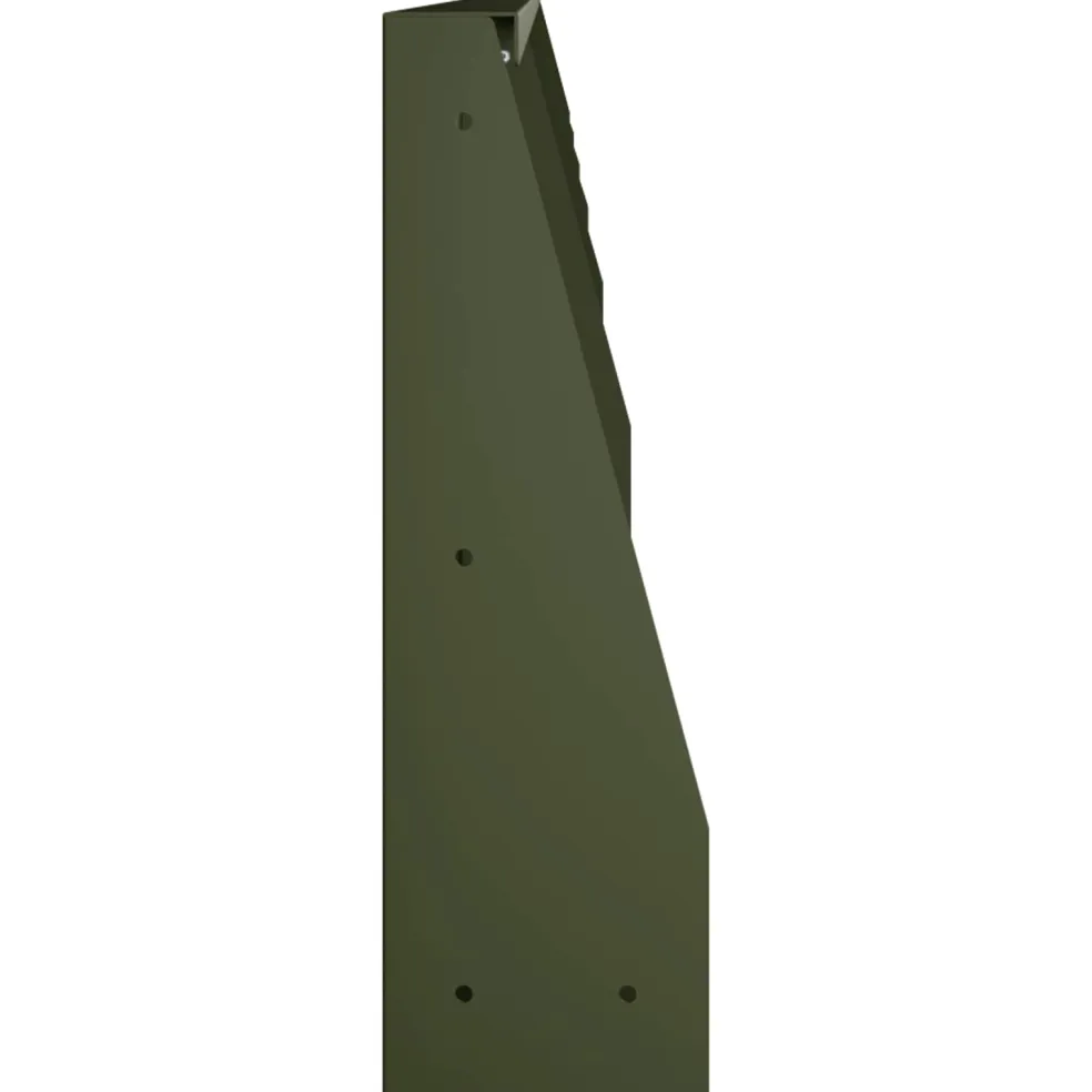 vidaXL Keerwand 6 st 100 x 12 x 30 cm Staal Olijfgroen