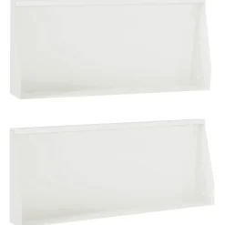 vidaXL Keerwand 2 st 100 x 12 x 30 cm Staal Wit