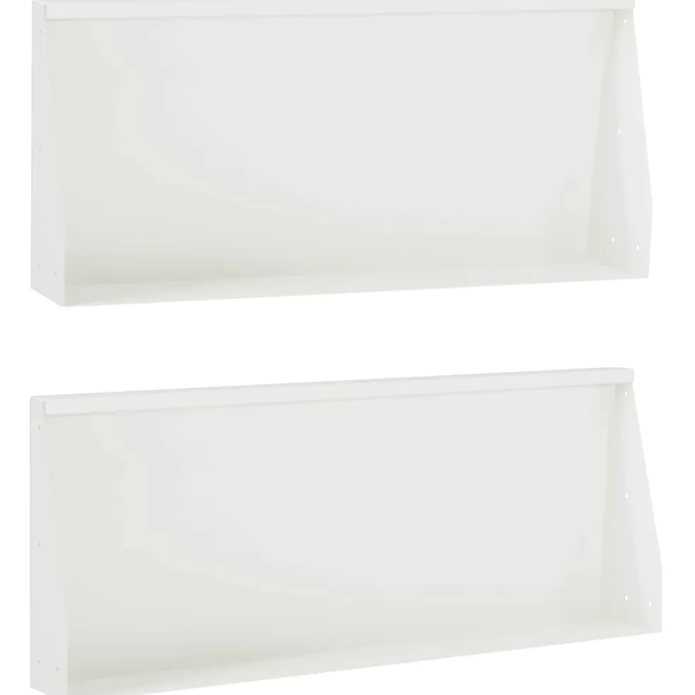 vidaXL Keerwand 2 st 100 x 12 x 30 cm Staal Wit