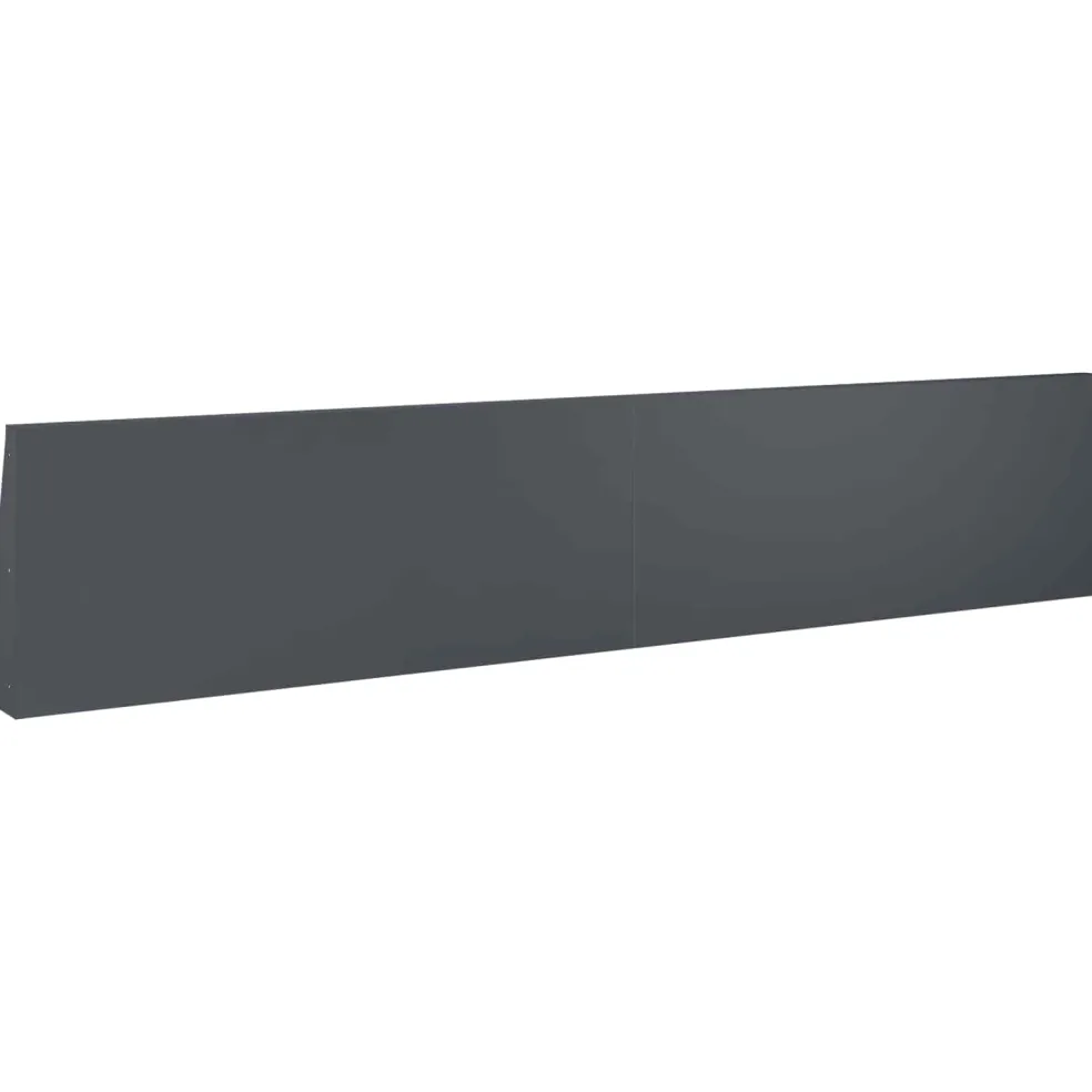vidaXL Keerwand 2 st 100 x 12 x 30 cm Staal Antraciet