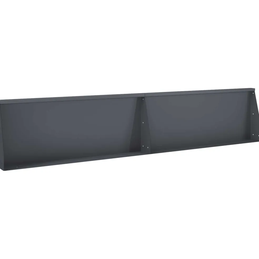 vidaXL Keerwand 2 st 100 x 12 x 30 cm Staal Antraciet