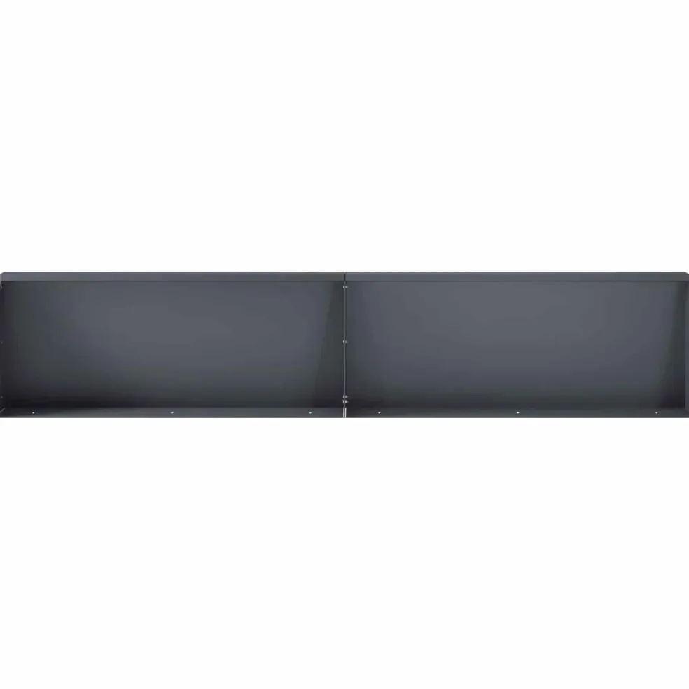 vidaXL Keerwand 2 st 100 x 12 x 30 cm Staal Antraciet