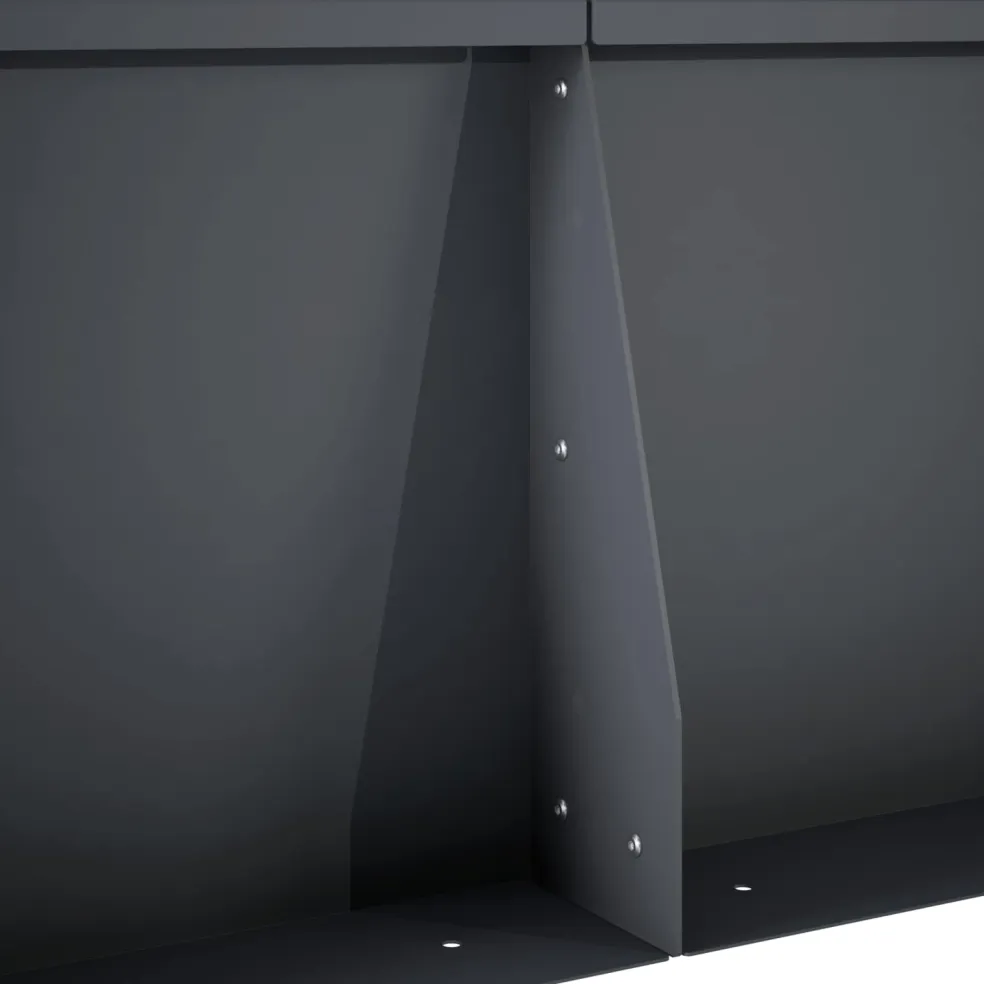 vidaXL Keerwand 2 st 100 x 12 x 30 cm Staal Antraciet