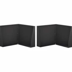 vidaXL Keerwand 2 st 50 x 50 x 30 cm Staal Zwart