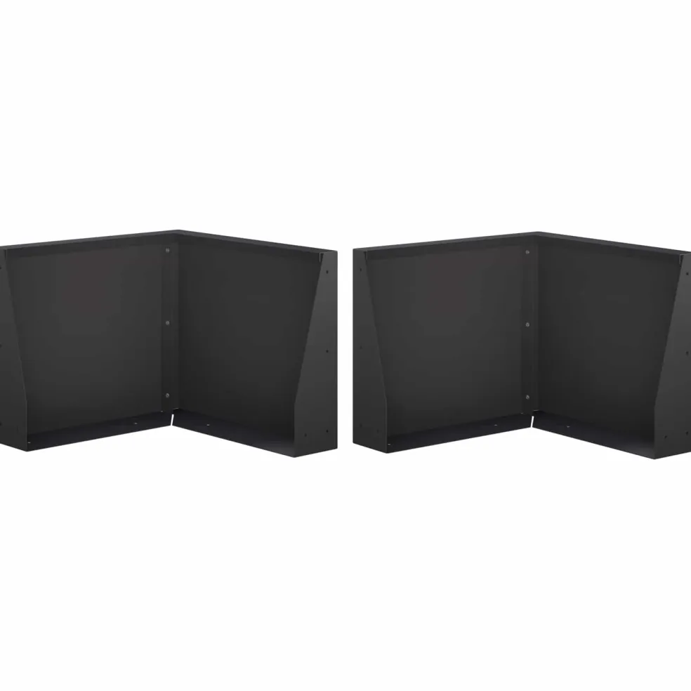 vidaXL Keerwand 2 st 50 x 50 x 30 cm Staal Zwart