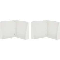 vidaXL Keerwand 2 st 50 x 50 x 30 cm Staal Wit