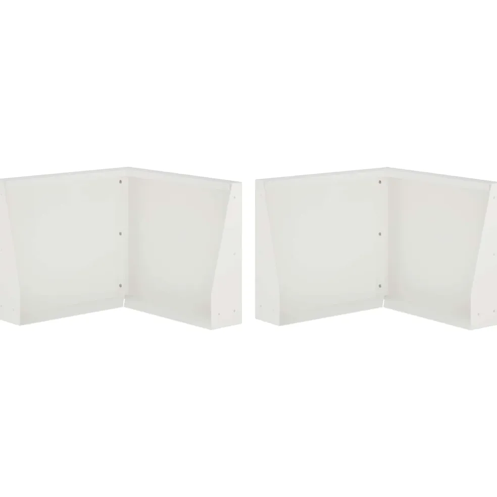 vidaXL Keerwand 2 st 50 x 50 x 30 cm Staal Wit