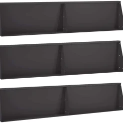 vidaXL Keerwand 6 st 100 x 12 x 30 cm Staal Zwart