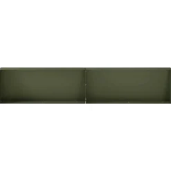 vidaXL Keerwand 2 st 100 x 12 x 30 cm Staal Olijfgroen