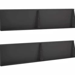 vidaXL Keerwand 4 st 100 x 12 x 30 cm Staal Zwart