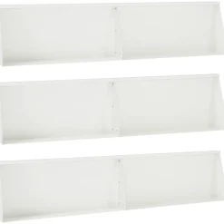 vidaXL Keerwand 6 st 100 x 12 x 30 cm Staal Wit