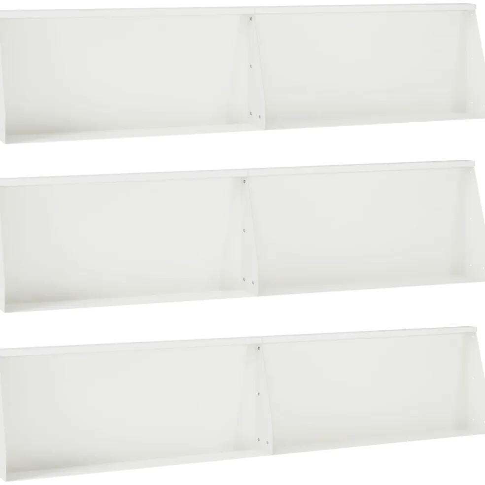 vidaXL Keerwand 6 st 100 x 12 x 30 cm Staal Wit