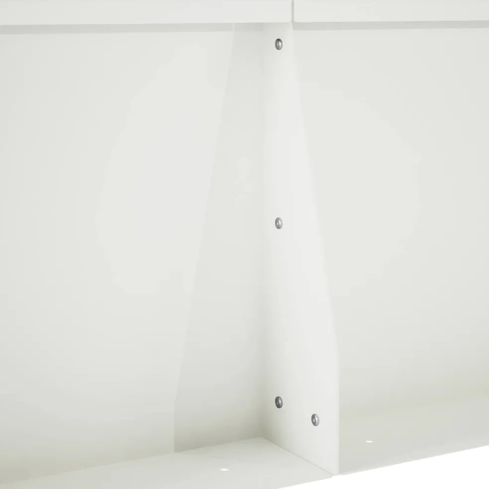 vidaXL Keerwand 6 st 100 x 12 x 30 cm Staal Wit