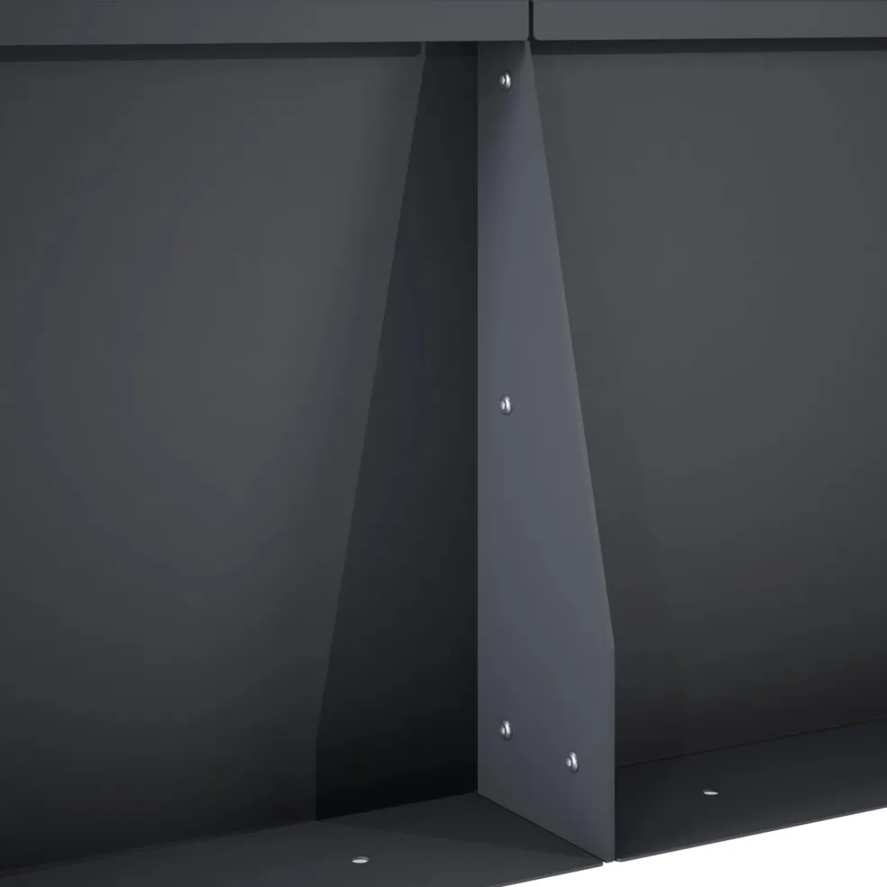 vidaXL Keerwand 2 st 50 x 50 x 30 cm Staal Antraciet
