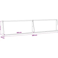 vidaXL Keerwand 2 st 100 x 12 x 30 cm Staal Zwart