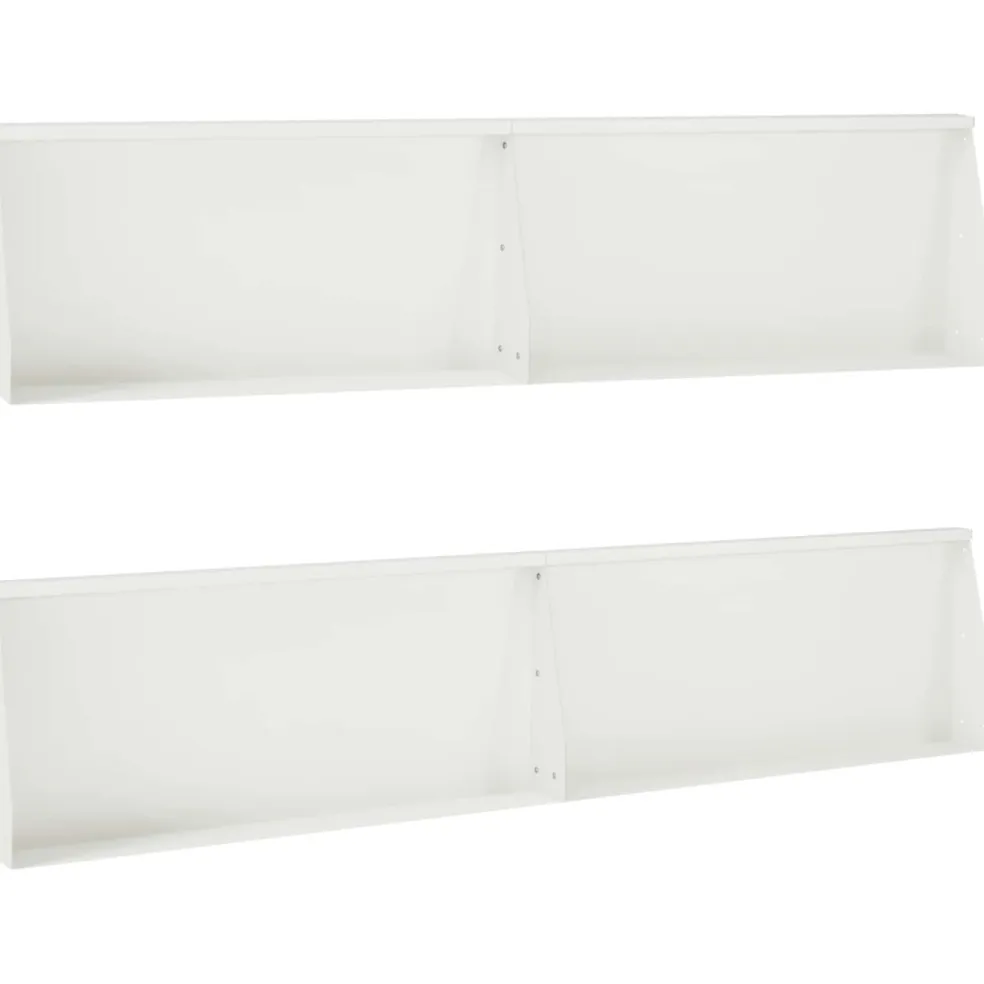 vidaXL Keerwand 4 st 100 x 12 x 30 cm Staal Wit