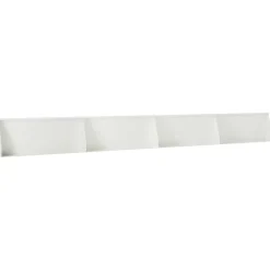 vidaXL Keerwand 4 st 100 x 12 x 30 cm Staal Wit