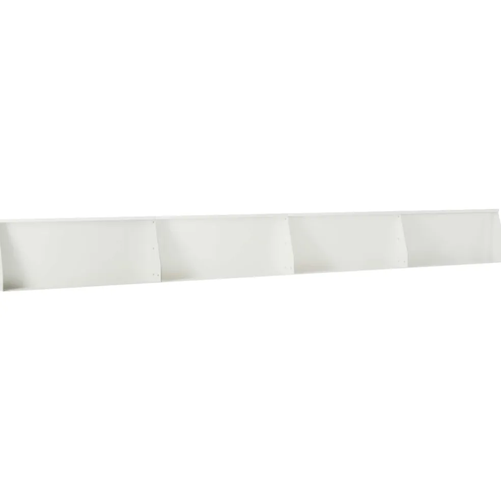 vidaXL Keerwand 4 st 100 x 12 x 30 cm Staal Wit